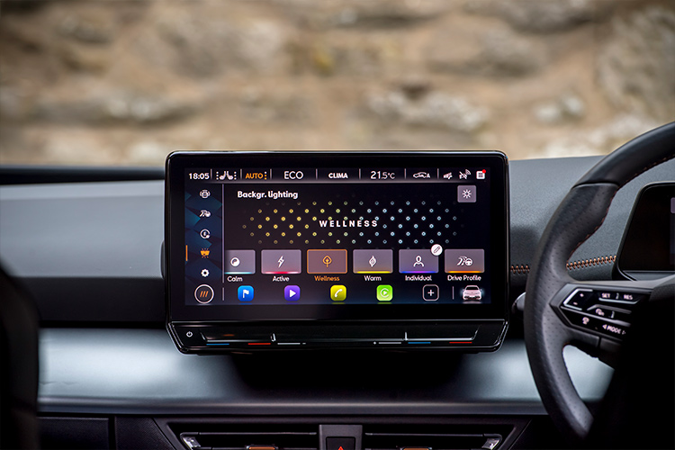 cupra born infotainment system